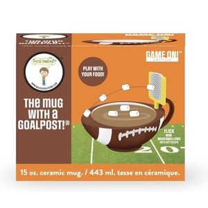 Football Mug with Goalpost - Brown